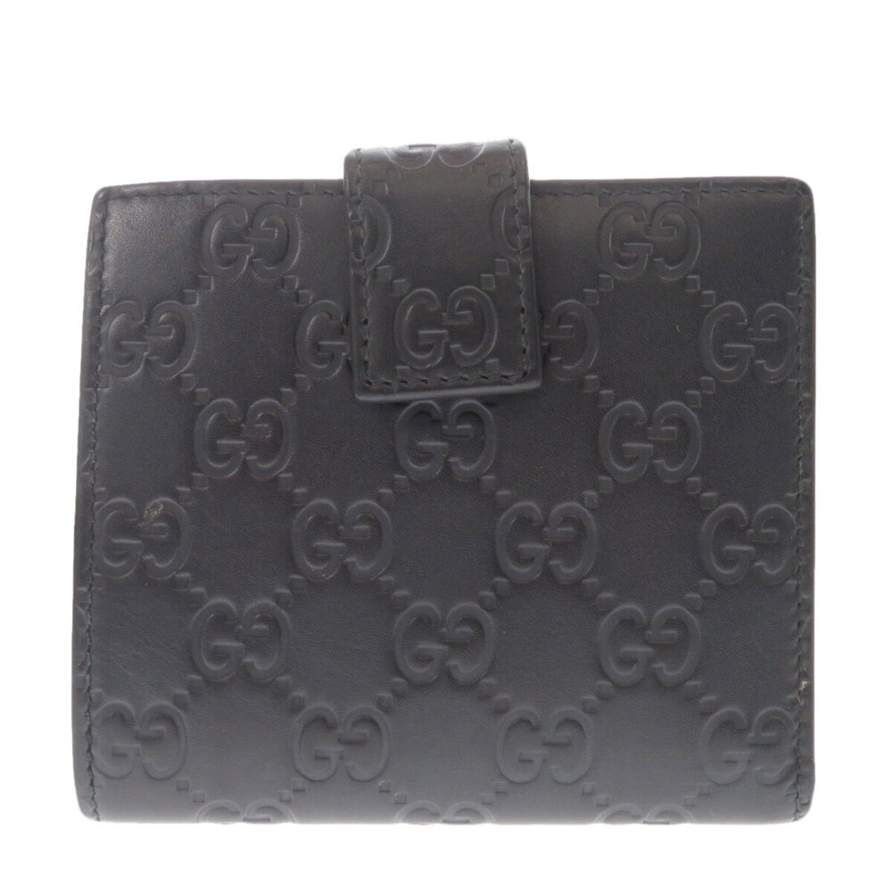 Gucci GG ssima Wallet Bi Shima Leather fold - Picture 1 of 6